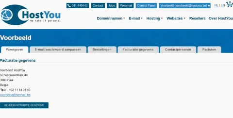 Accountgegevens aanpassen - Stap 2