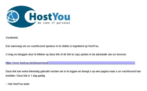 Control Panel wachtwoord resetten - Stap 4