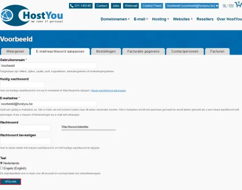 Wachtwoord aanpassen - Stap 3