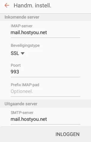 Een e-mailaccount instellen op een Samsung smarphone - Stap 7