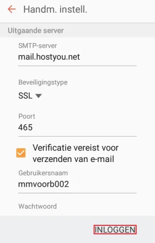 Een e-mailaccount instellen op een Samsung smarphone - Stap 8
