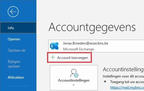 Account toevoegen