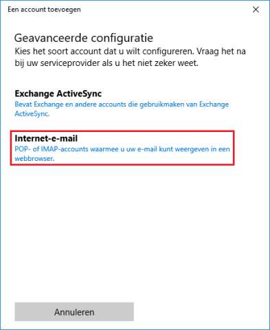 Geavanceerde configuratie