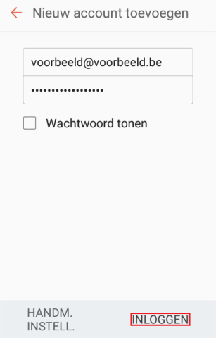 Nieuw account toevoegen